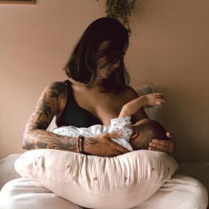 Cojín de lactancia gasa de oro