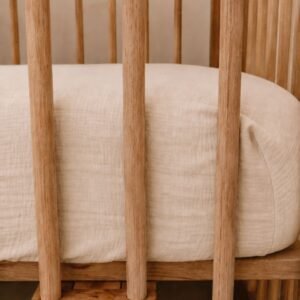 Sábana en gasa para cuna - 70x1.30mt, Beige